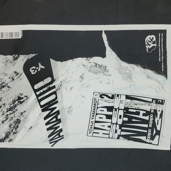 Y-3 3/4 Sleeve T-Shirt (Black, XL) - Picture 5 of 5